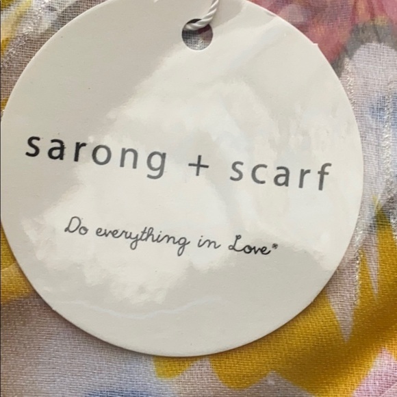 SARONG Floral Print 100% Polyester 58” X 36” - Picture 5 of 9